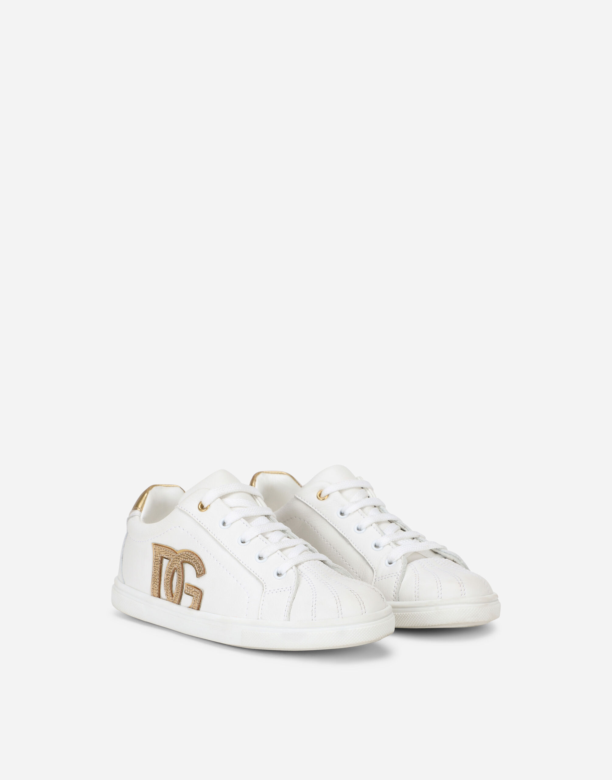 Snk Bassa Allacciata in White for Women Dolce Gabbana