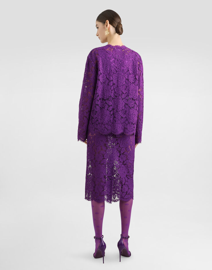 Dolce & Gabbana Cordonetto floral lace jacket Dolce & Gabbana Cordonetto floral lace jacket Purple F29TUTHLM7L