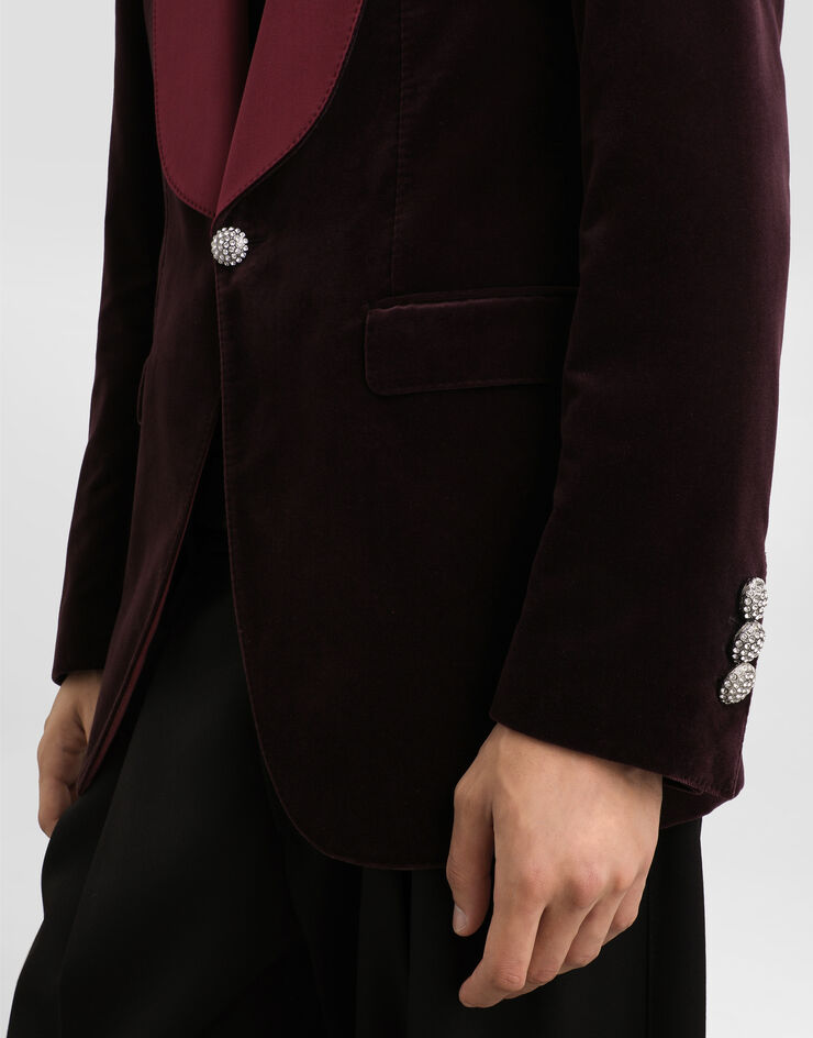 Dolce & Gabbana Single-breasted sicilia light smooth velvet jacket Dolce & Gabbana Single-breasted sicilia light smooth velvet jacket Purple G2VQ8ZFUVG7