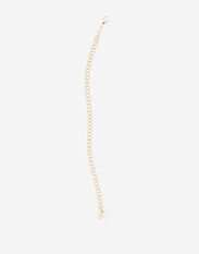 Dolce & Gabbana Rainbow alphabet  18 kt yellow gold twisted wire chain bracelet White WBQD1GWPAVE