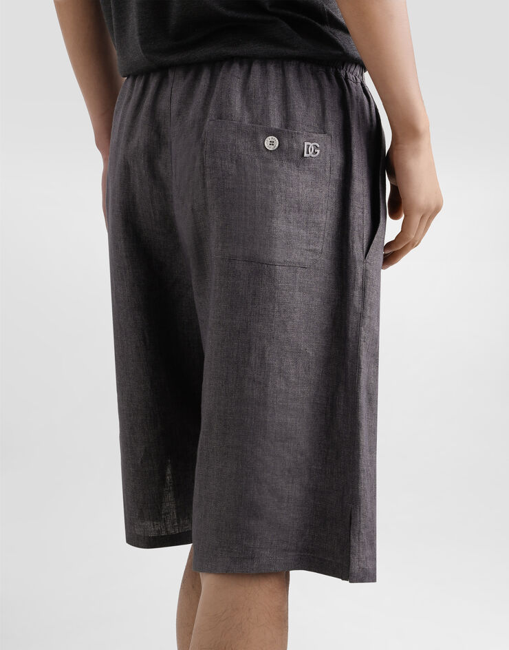 Dolce & Gabbana Hose aus Leinenstoff Grau GV37AZFU4L5