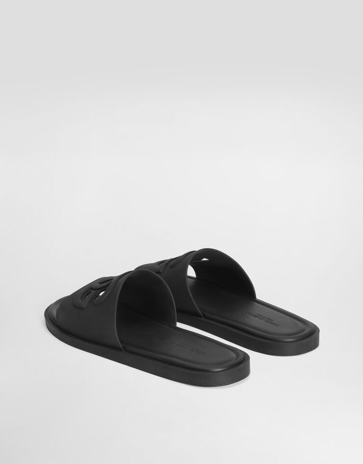 Dolce & Gabbana Rubber beachwear sliders Black CS2215AN994