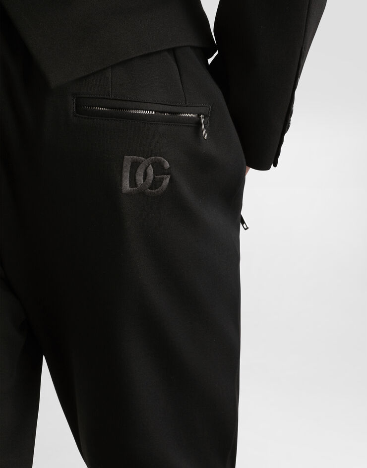 Dolce & Gabbana Jersey jogging pants with DG patch Black GVZAEZFUGP0