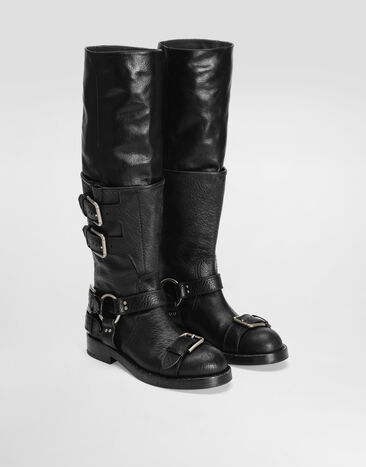 Dolce & Gabbana Bota en piel de caballo Black CU1243AW602