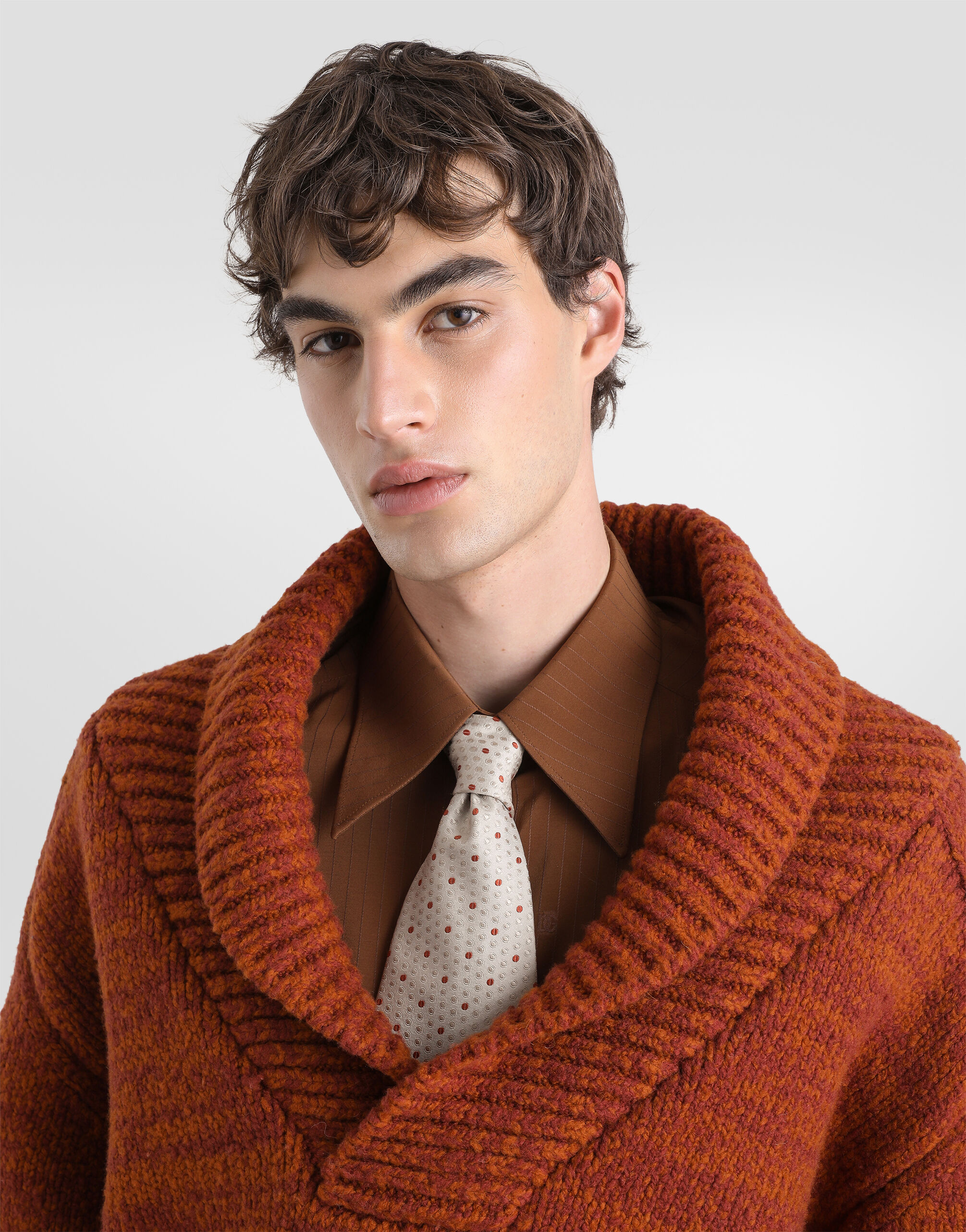 Wool mouliné sweater - thumbnail 4