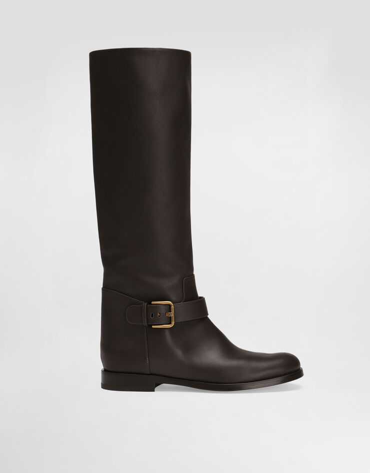 Dolce & Gabbana Stiefel aus Leder Braun CU1221AO831