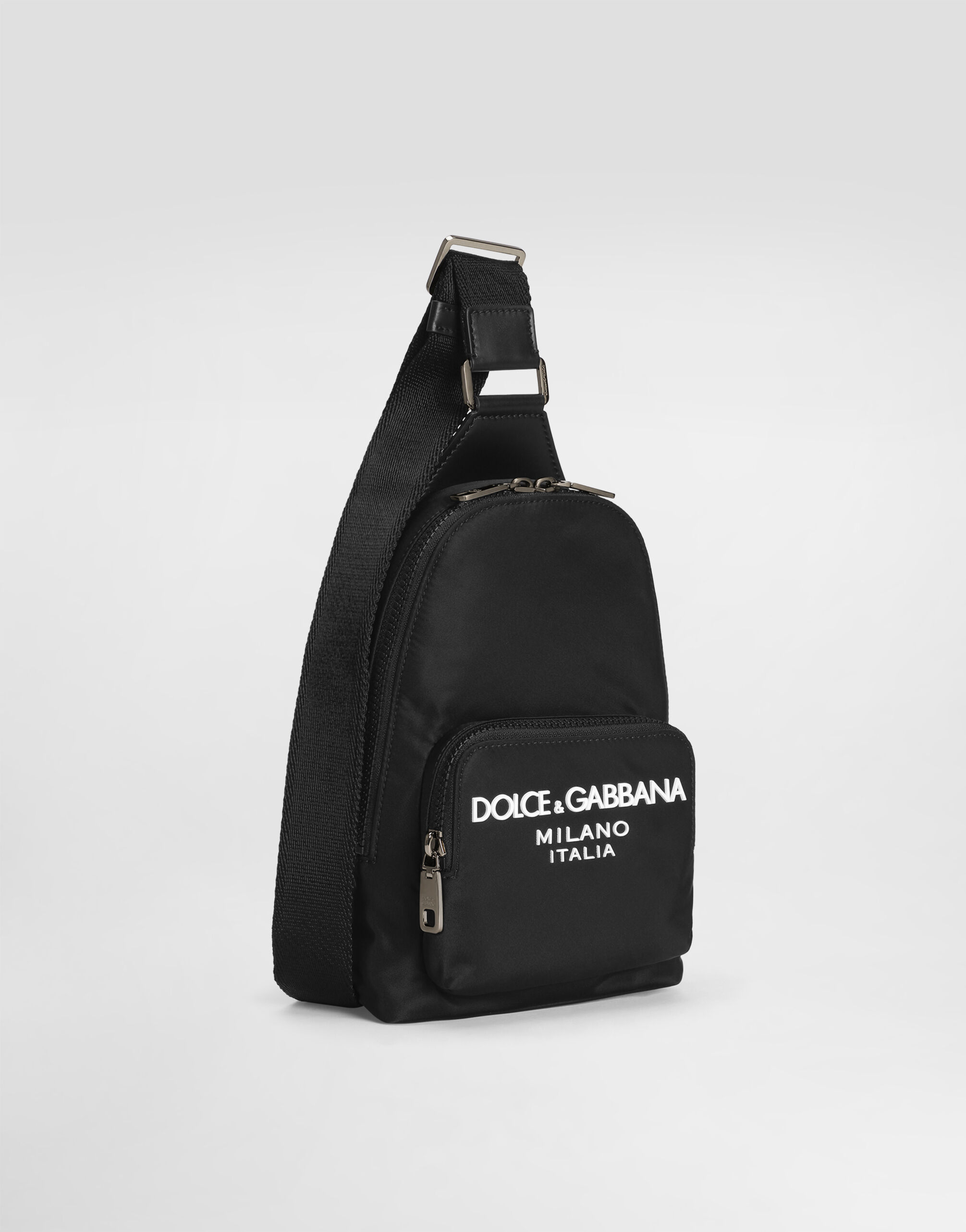 Nylon crossbody backpack in Black for Men Dolce Gabbana