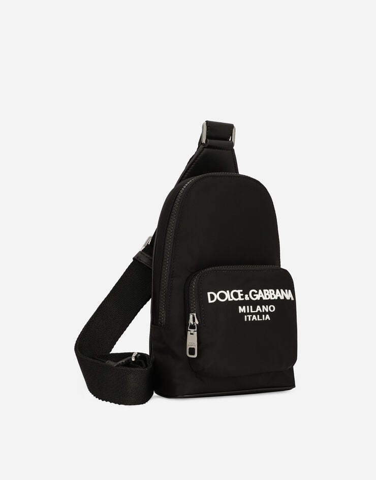 Dolce & Gabbana Umhängerucksack aus Nylon Schwarz BM2295AG182