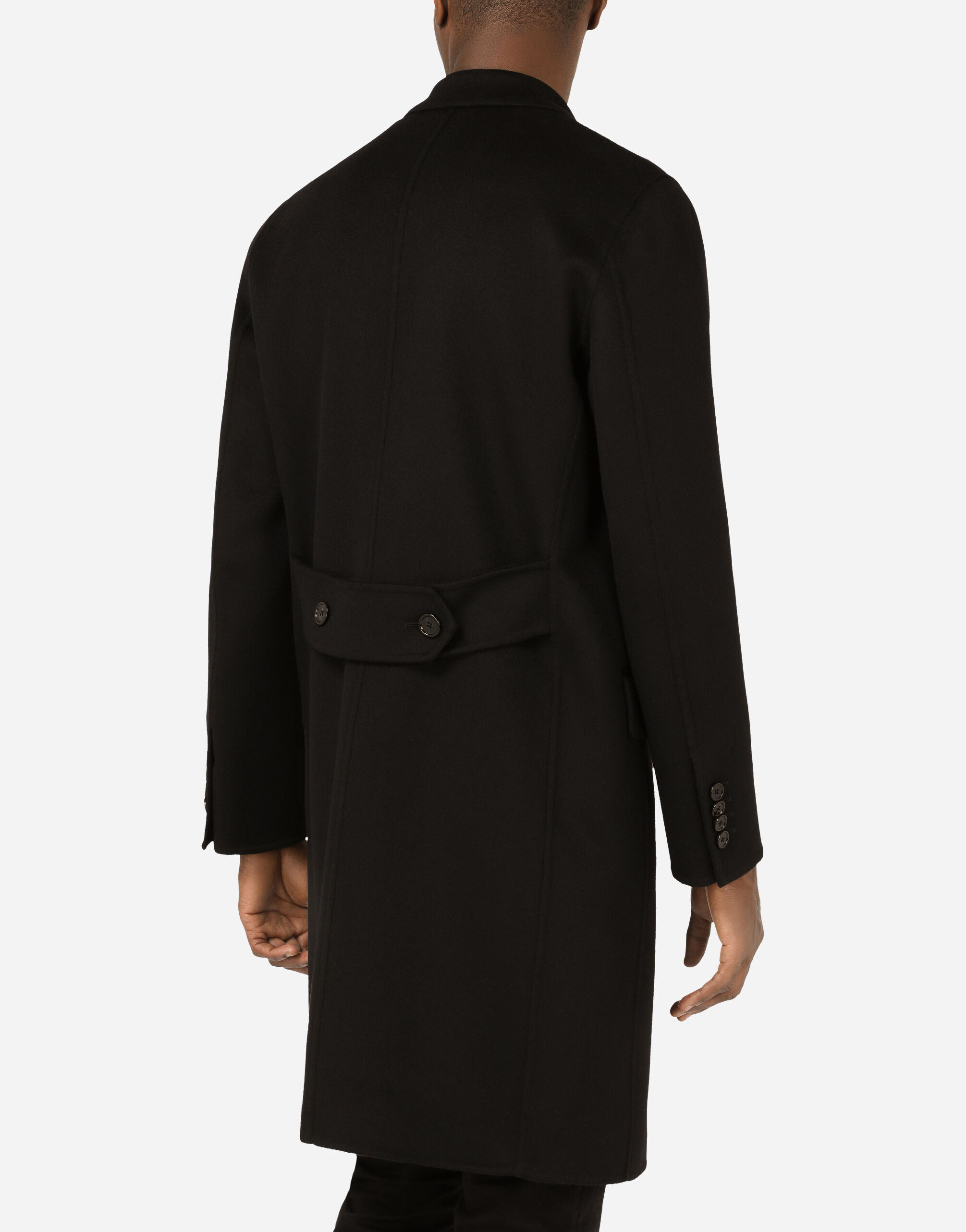 ブラックのメンズ Double cashmere coat | Dolce&Gabbana®
