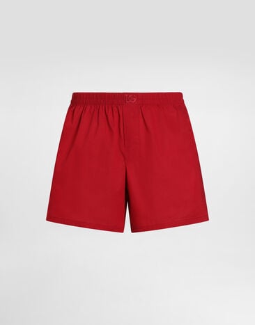 Dolce & Gabbana Cotton poplin boxers Red M3A21TON0ED