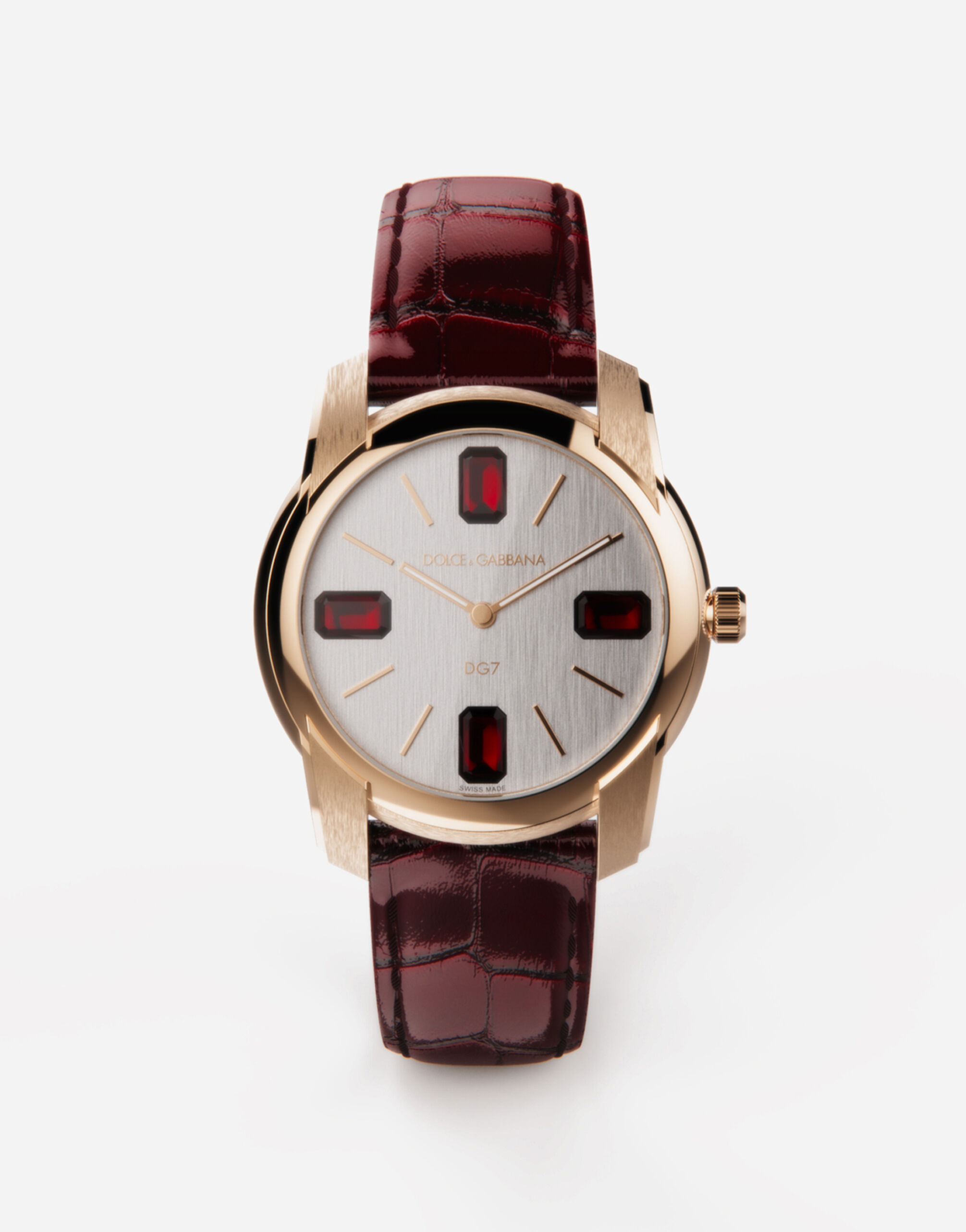 Dolce & Gabbana Orologio in oro con rubini Bordeaux WWEEGGWW045