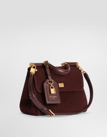 Dolce & Gabbana حقيبة يد My Sicily صغيرة من جلد طبيعي محبّب Bordeaux BB7781BO903