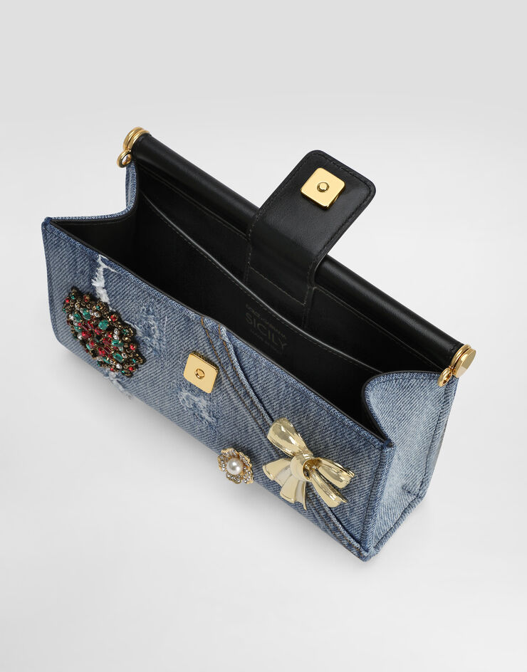 Dolce & Gabbana Sicily denim phone bag Multicolor BI3367AG682