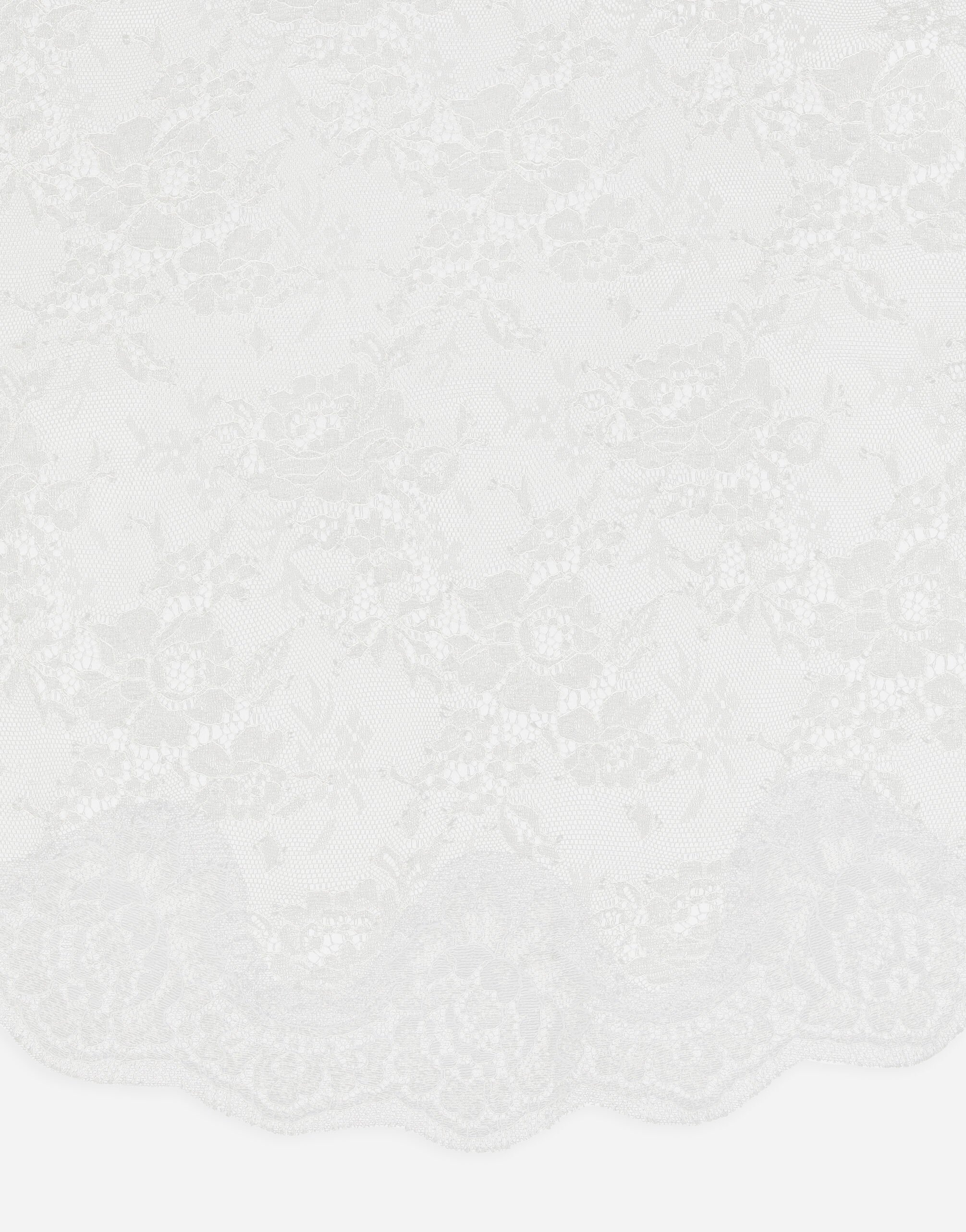 Lace oval veil in White for Women | Dolce&Gabbana®