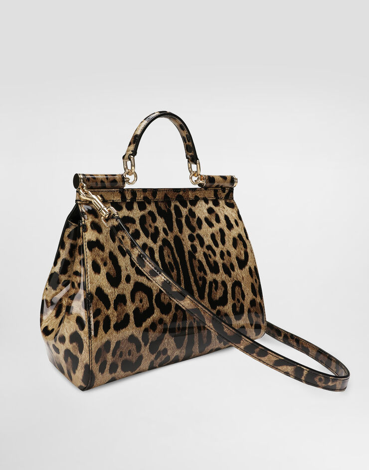 Dolce & Gabbana  라지 시실리 핸드백 애니멀 프린트 BB6002AM568