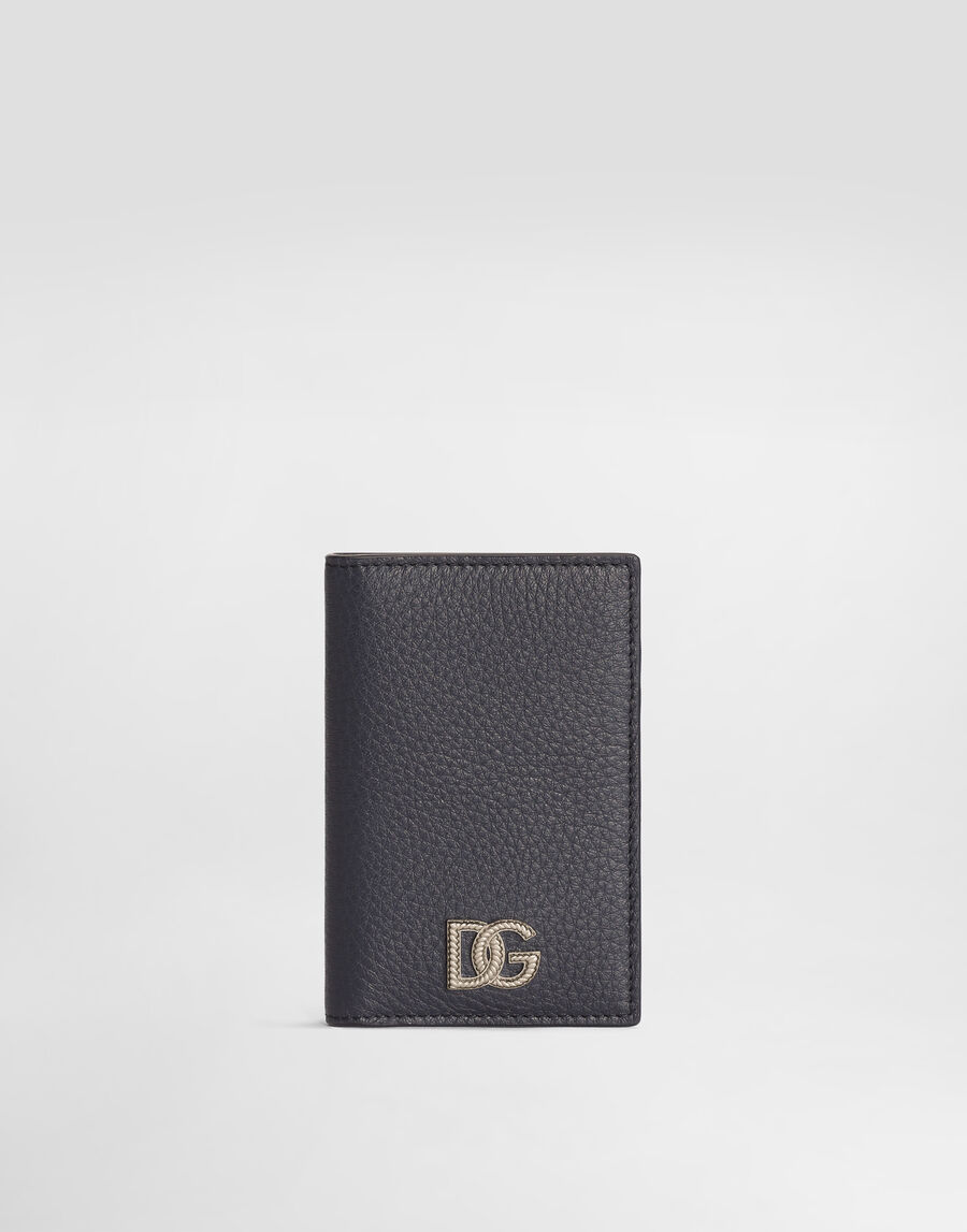 Card holder in calfskin with logo