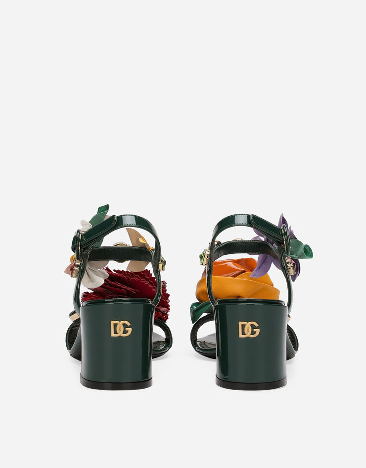 Dolce & Gabbana Sandalia de charol Verde CR1666AS193