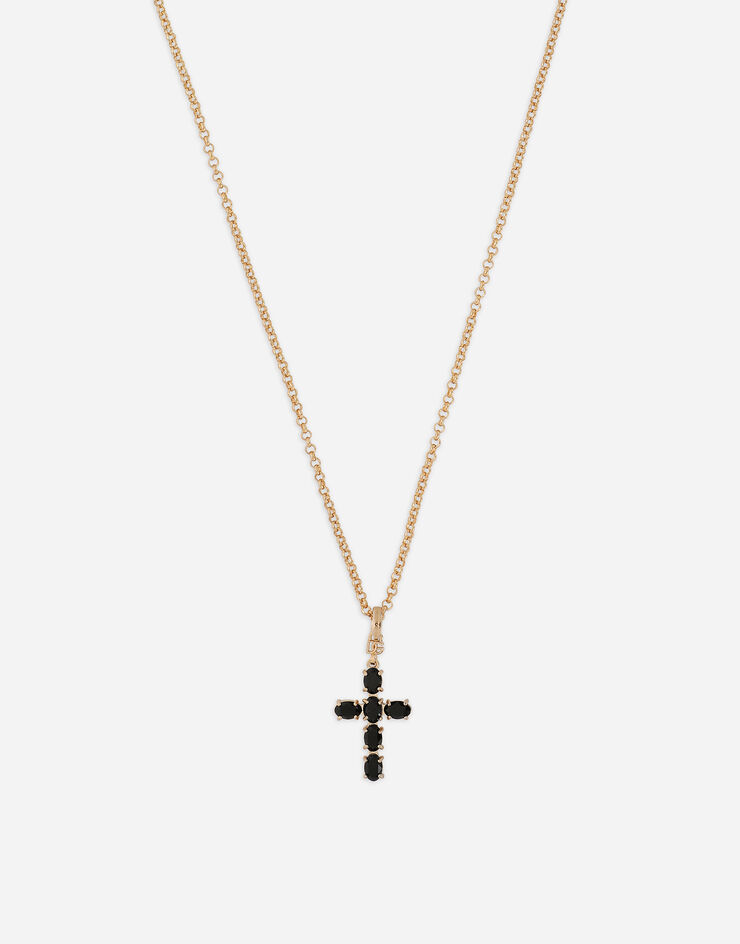 Dolce & Gabbana 십자가 장식 가는 체인 네크리스 골드 WNQ4S3W1111