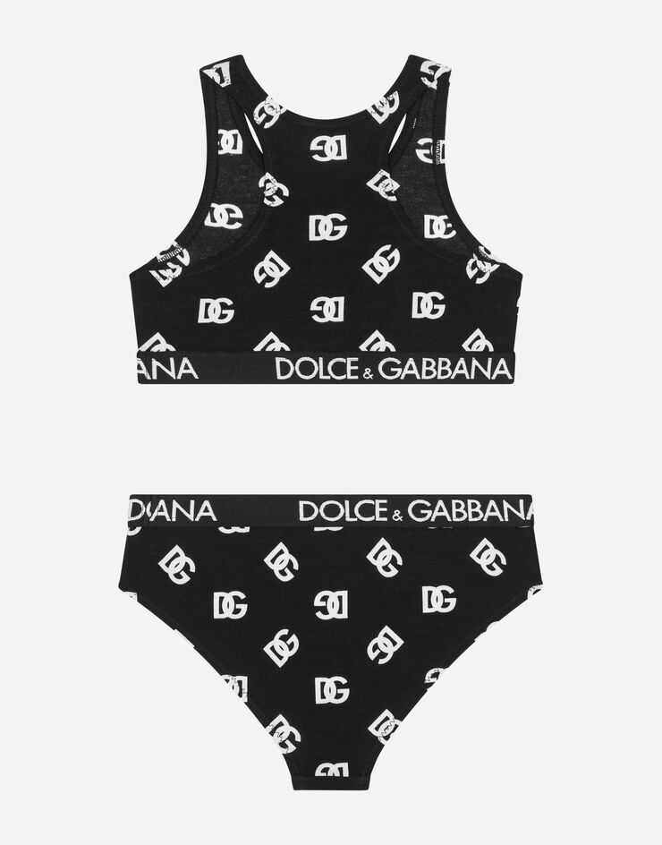 Dolce & Gabbana Jersey underwear set with DG logo print Multicolor L5J713FSG3K