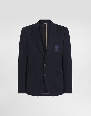 Dolce & Gabbana Portofino single-breasted jersey jacket Dolce & Gabbana Portofino single-breasted jersey jacket Blue G2PT9ZHU7QN