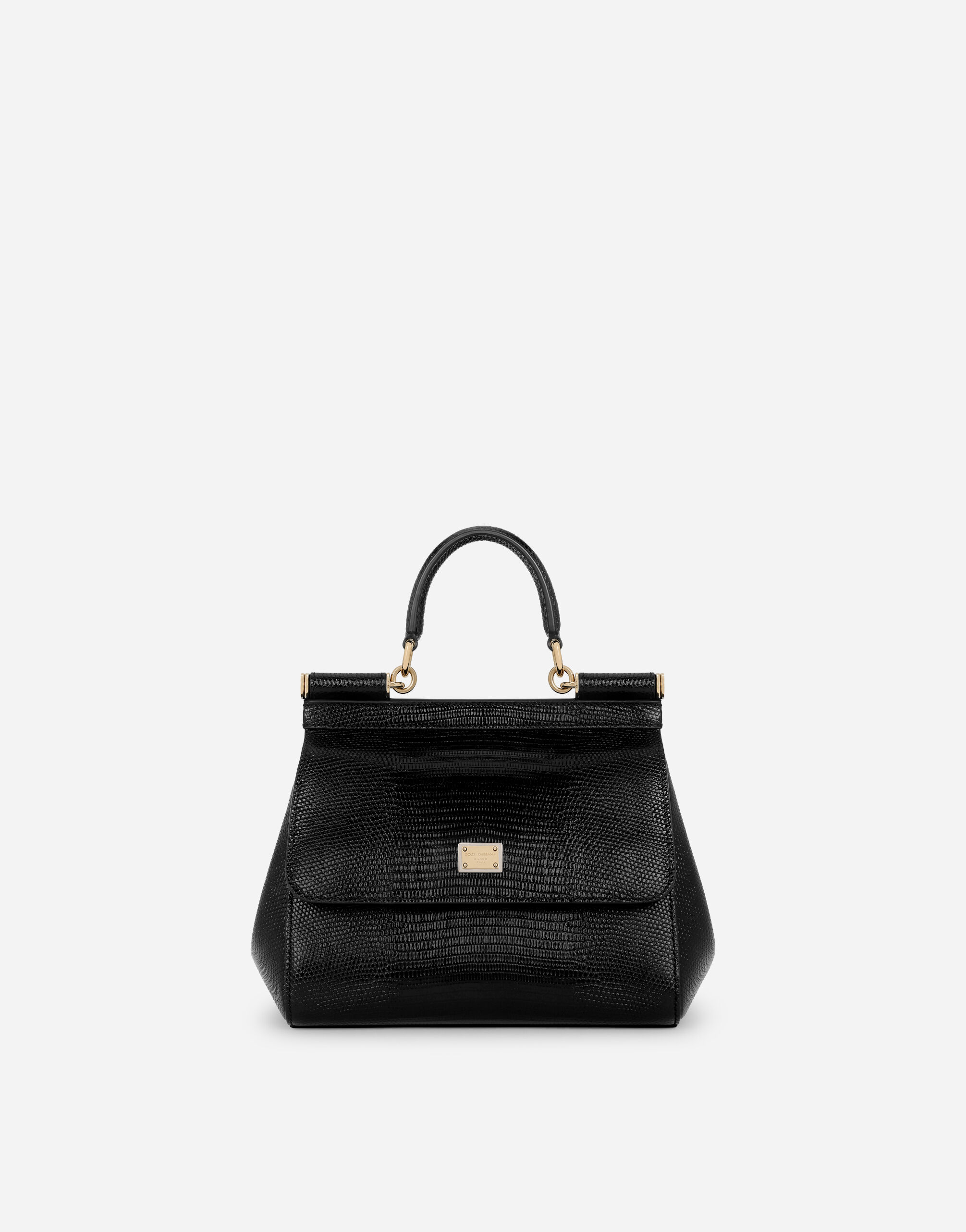 Borsa a mano Sicily media in Nero da Donna Dolce Gabbana