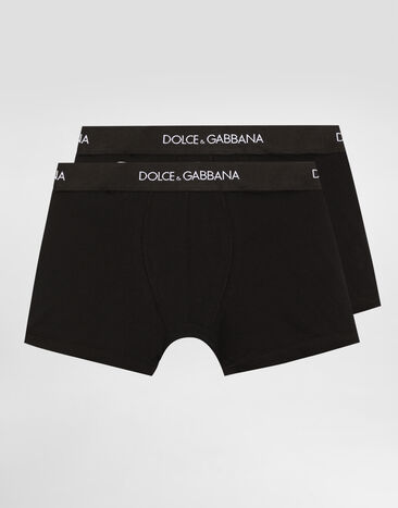 Dolce & Gabbana Bi-pack stretchJerseyboxer shorts Black L4J701ON00G