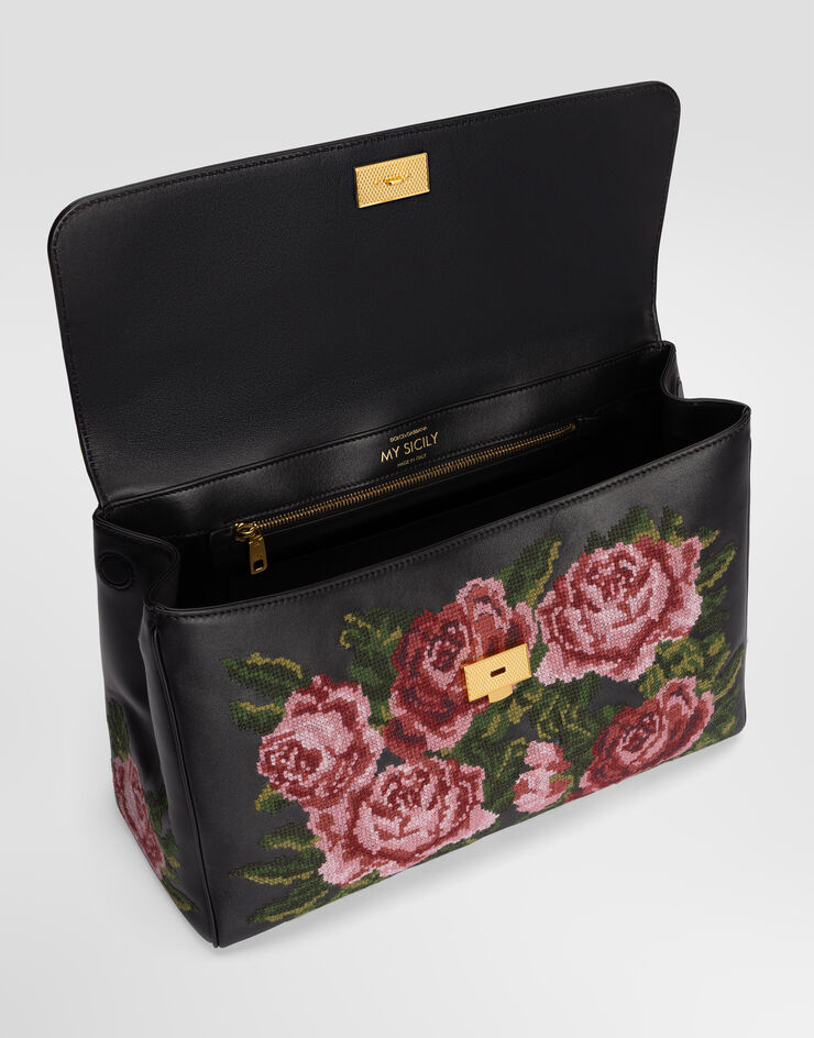 Dolce & Gabbana 핸드백 My Sicily 맥시 파인 스티치 자수 장식 멀티 컬러 BB7814B3T42
