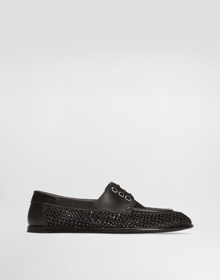 Dolce & Gabbana Derby shoes in raffia Dolce & Gabbana Derby shoes in raffia Black A10909A0768