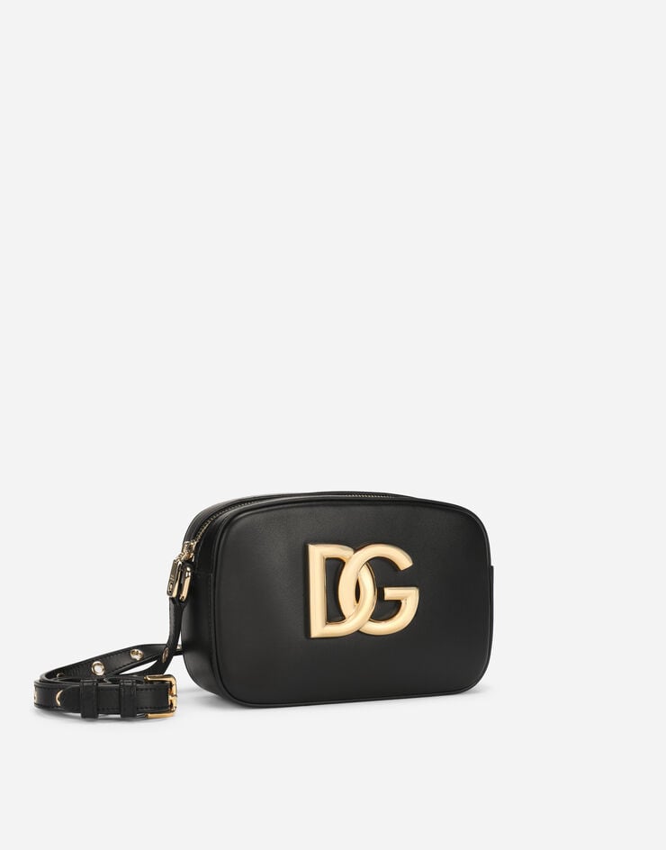 Dolce & Gabbana حقيبة كروس بودي 3.5 من جلد عجل أسود BB7095AW576