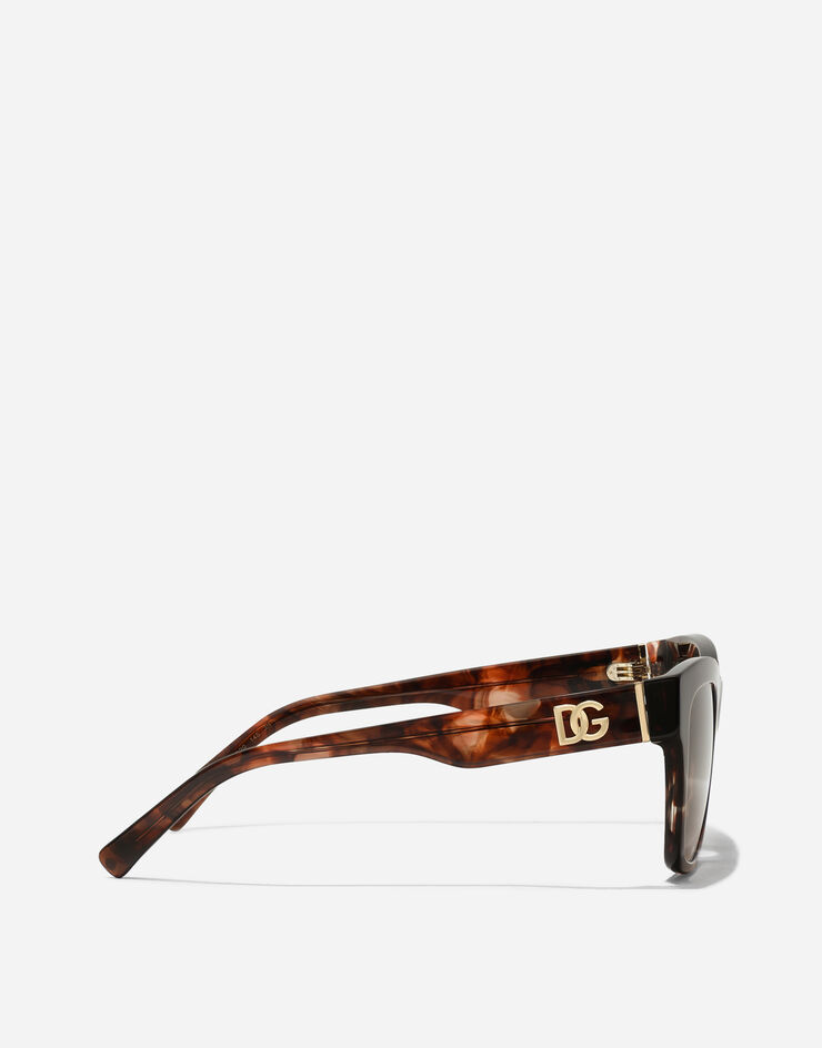 Dolce & Gabbana DG Crossed Sunglasses Dark red havana VG4512VP274