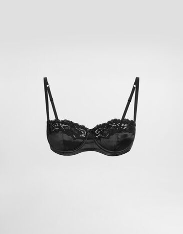 Dolce & Gabbana Satin and lace balconette bra Pale Pink O1B12TON06G