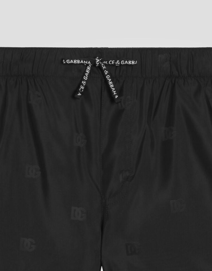 Dolce & Gabbana Medium nylon jacquard swim shorts Black L4J818ON0CR