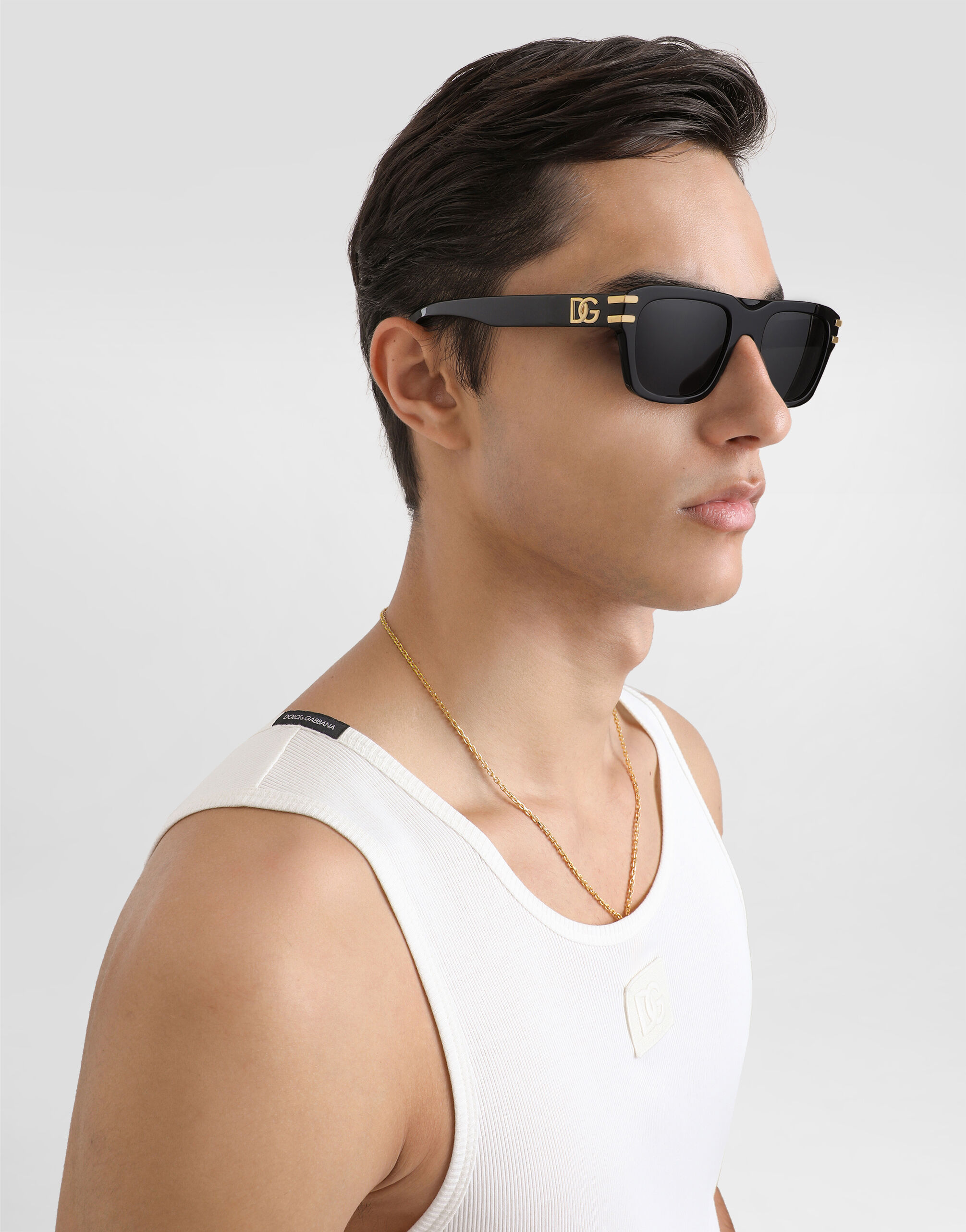 Whiteのメンズ Cotton tank top | Dolce&Gabbana®