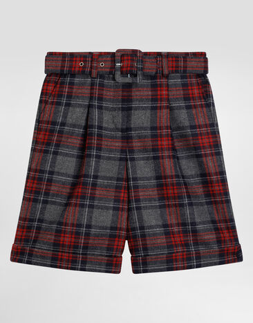 Dolce & Gabbana Wool blend tartan bermuda shorts Multicolor L53Q45FQMFZ