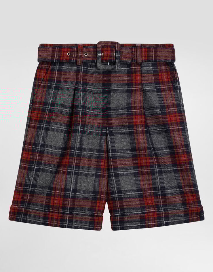 Dolce & Gabbana Wool blend tartan bermuda shorts Multicolor L53Q45FQMFZ