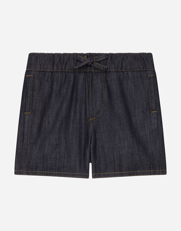 Dolce & Gabbana Bermuda in denim con logo DG Multicolore L13Q55LDC60
