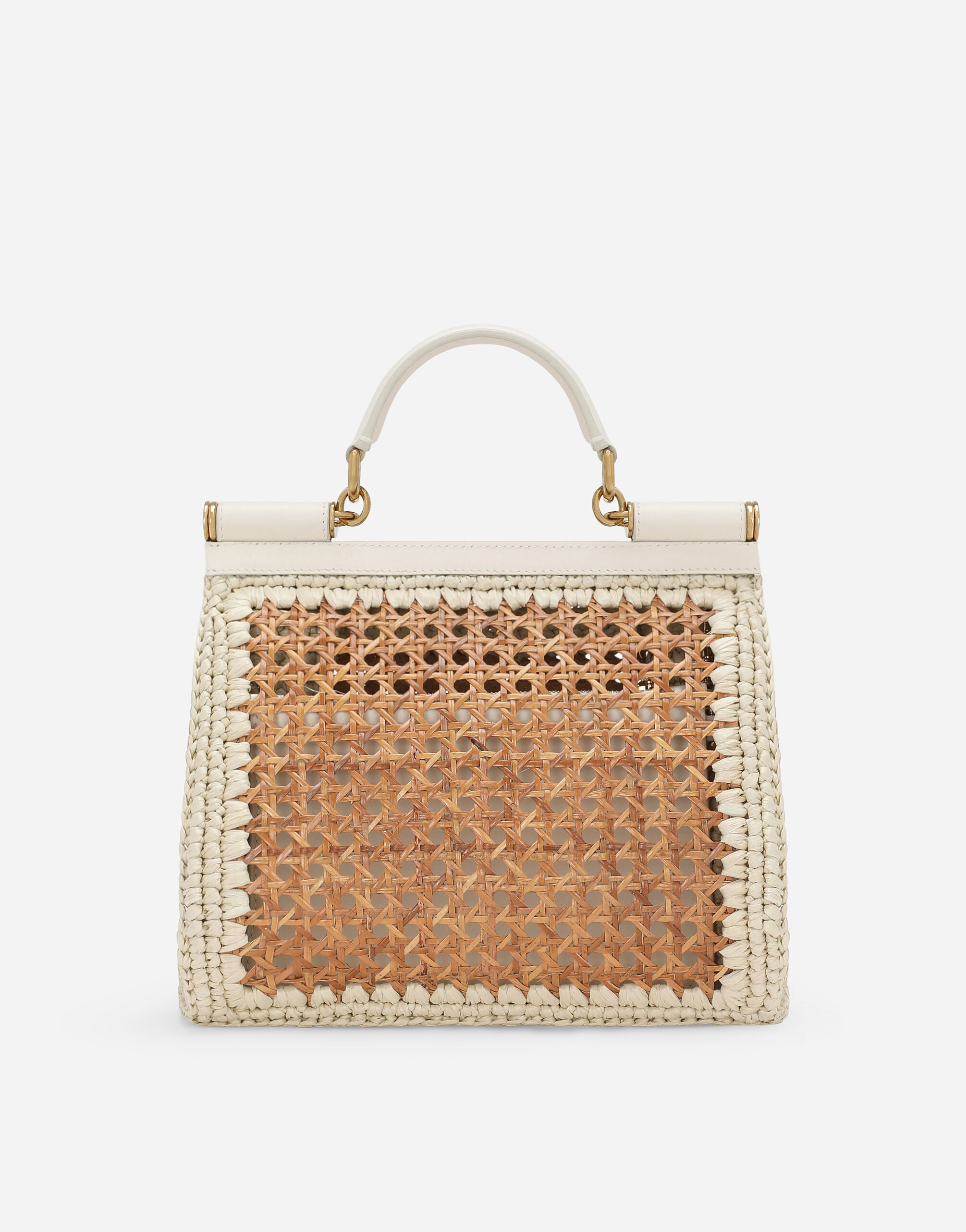 Borsa a mano Sicily grande in Beige da Donna Dolce Gabbana