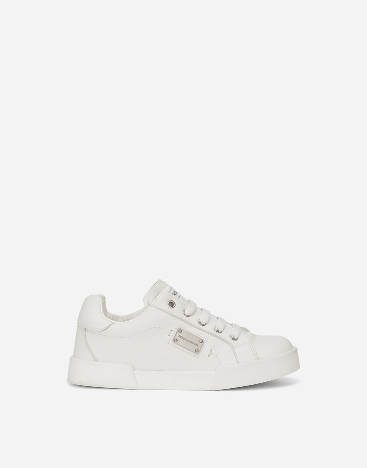 Dolce & Gabbana Sneaker Portofino light in pelle di vitello Bianco DA5111A3444