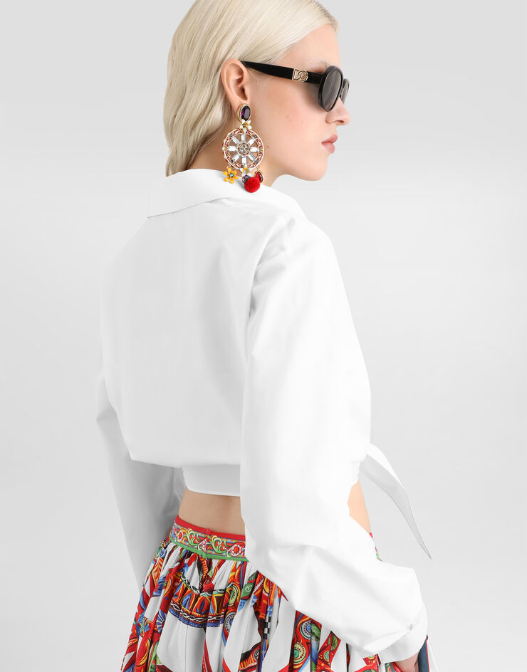 Dolce & Gabbana Cotton poplin shirt White F5T76TFU5WO