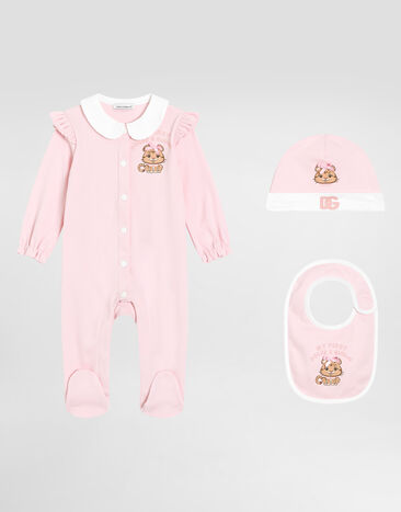 Dolce & Gabbana 3-piece interlock gift set with print and bow Multicolor L2JO4TG7PNO