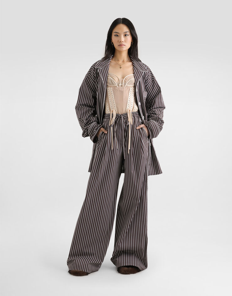 Dolce & Gabbana Striped poplin trousers Multicolor FTDJETFR51W