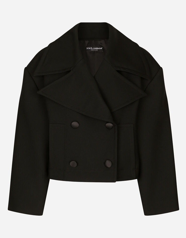 Dolce & Gabbana Short oversize wool gabardine jacket 블랙 F9R82TFU272