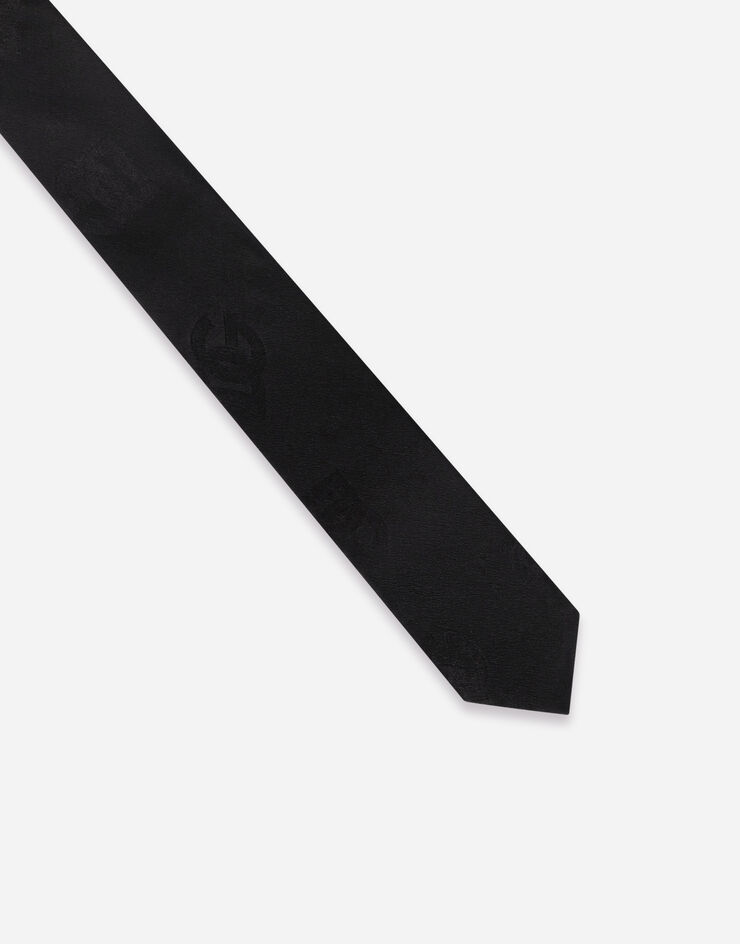 Dolce & Gabbana 6 厘米 DG 徽标提花真丝领带 黑 GT149EFJ1JO