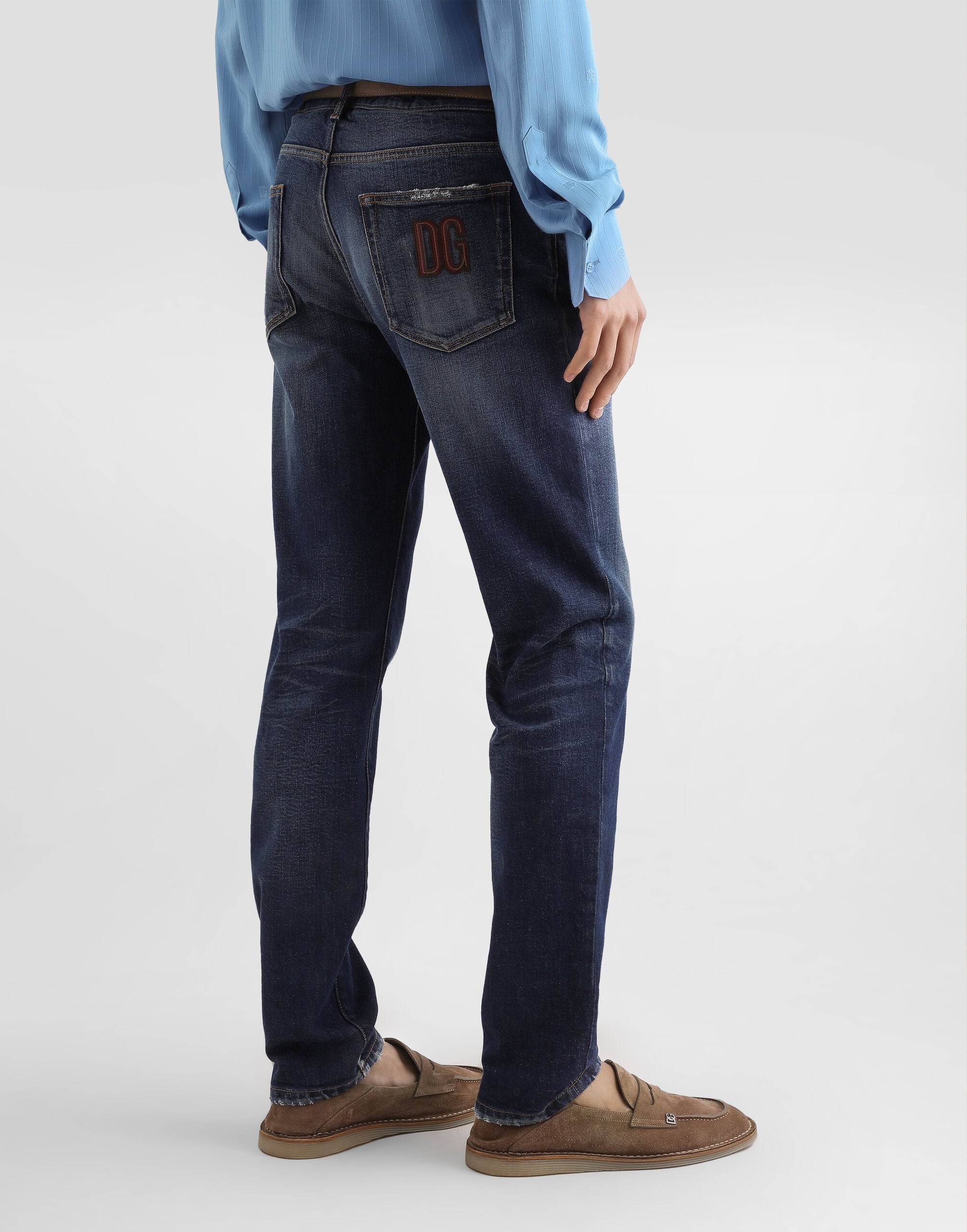 Denim trousers in Multicolor for Men | Dolce&Gabbana® US
