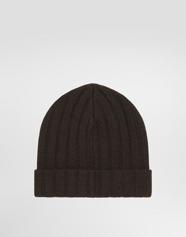 Dolce & Gabbana Cappello in maglia di cashmere Marrone GX90KTJBW0S