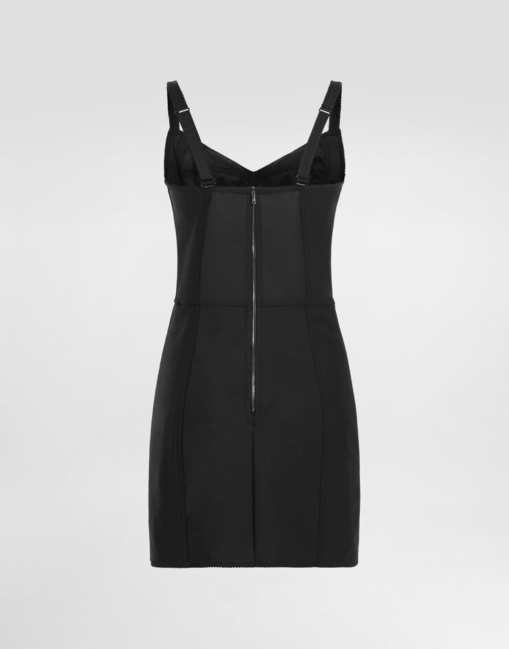 Dolce & Gabbana Sheath dress in stretch fabric and lace Dolce & Gabbana Sheath dress in stretch fabric and lace Black F63G8TGDCLQ