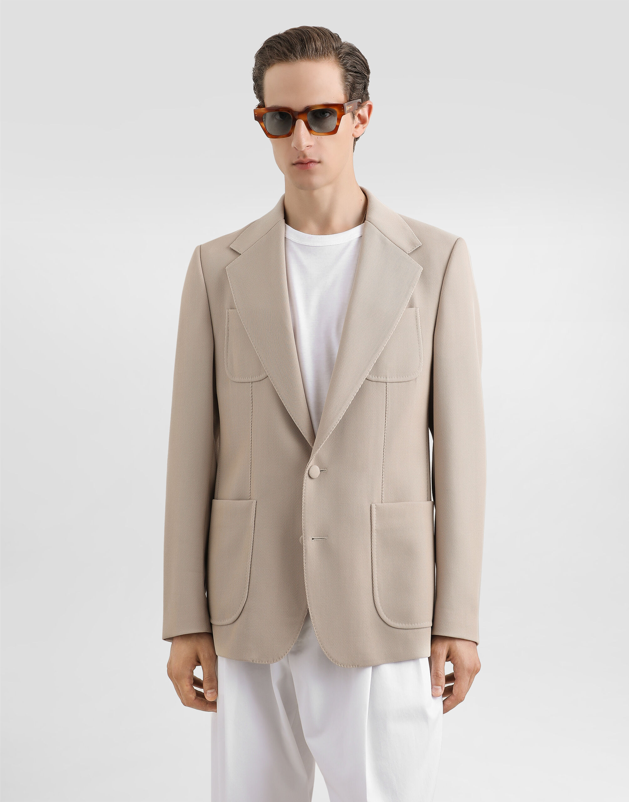Single-breasted portofino wool jacket - thumbnail 4
