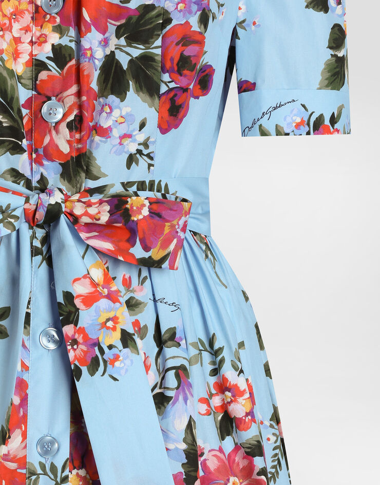 Dolce & Gabbana 衬衫式连衣裙 府绸 花束印花 Multicolor F6JFNTHS5UU