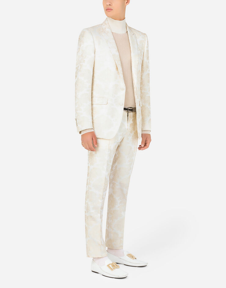 Dolce & Gabbana Ribbed viscose turtle-neck sweater White GXI53TJAIFK