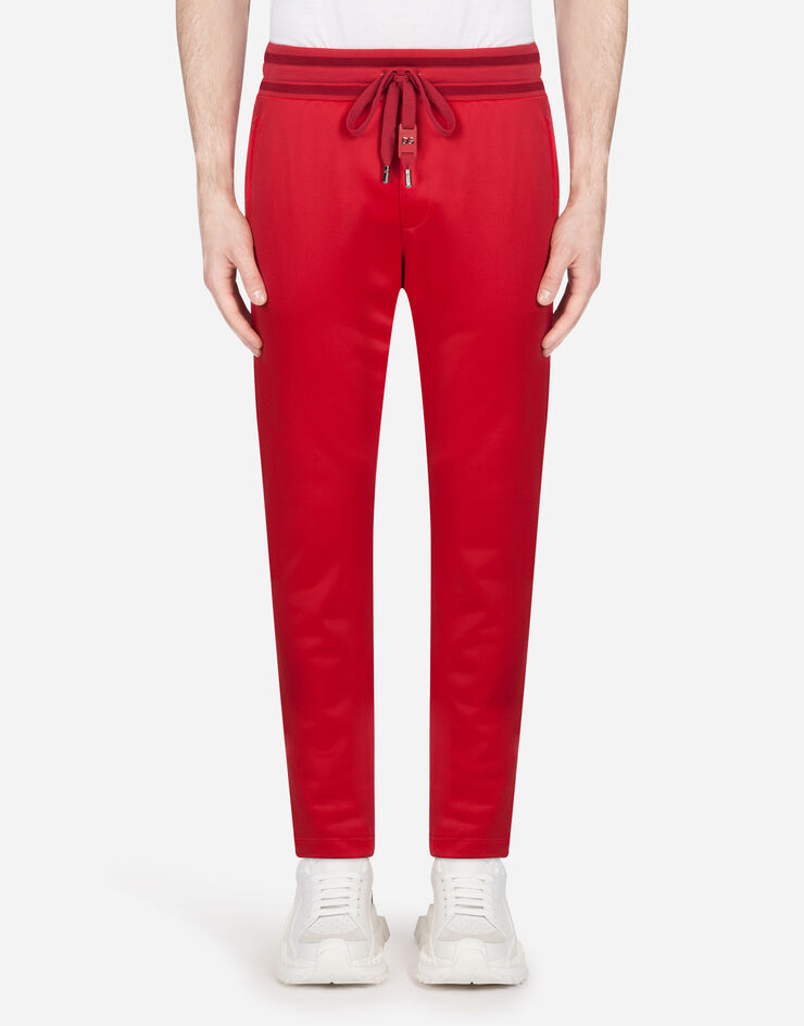 Dolce & Gabbana Jogging pants with patch BURGUNDY GYRLATHU7B7